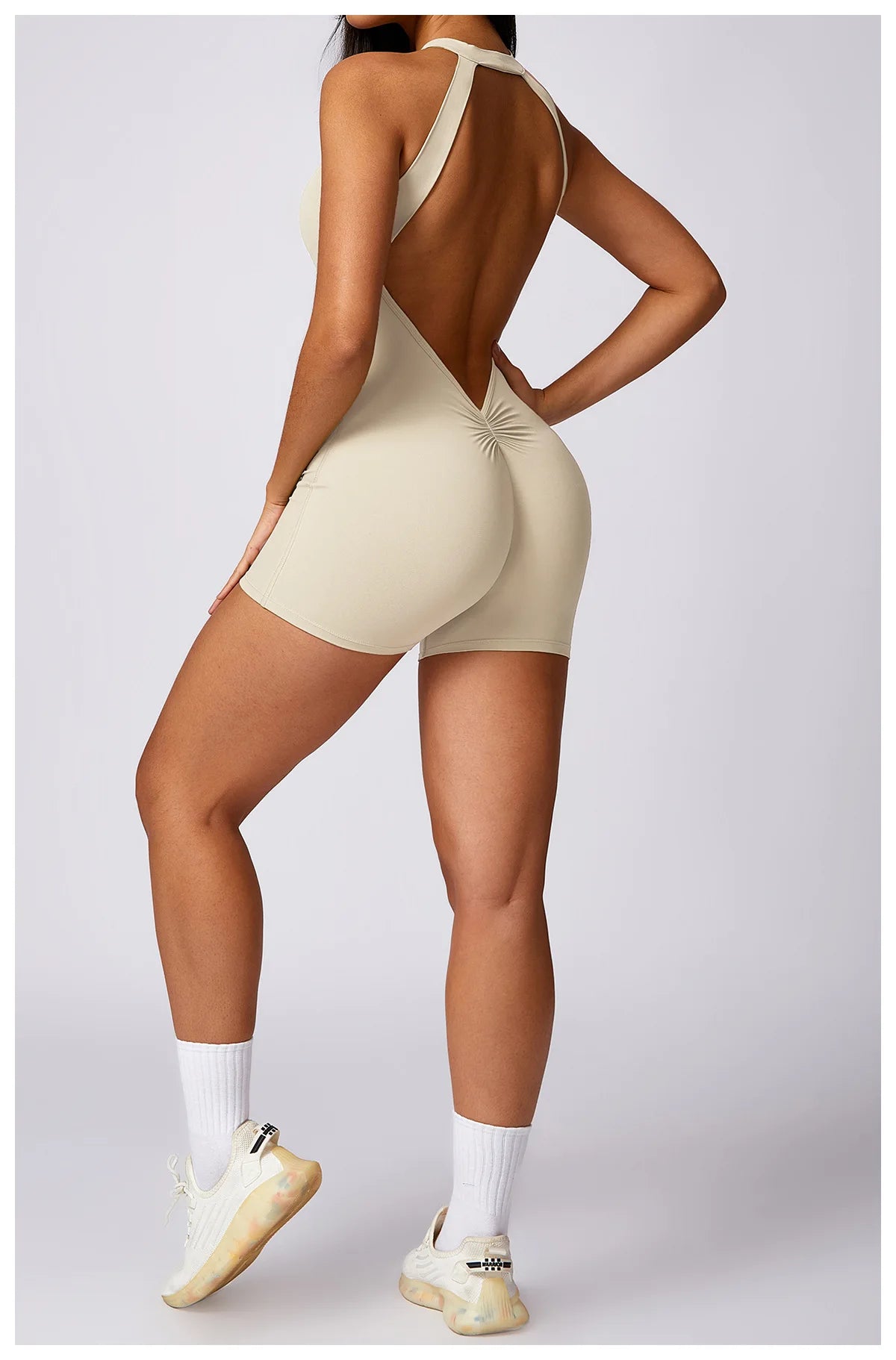 Backless One-Piece Suit Sports Jumpsuit Women Gym Halter Rompers Fitness Yoga Suit Women Overalls Woman Workout Bodysuit Lady