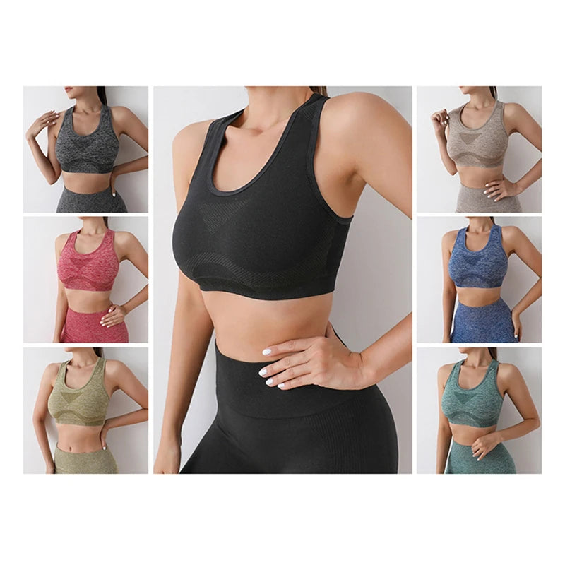 Seamless Women Yoga Set Workout Shirts Sport Shorts Bra Gym Suits Fitness Shorts Crop Top High Waist Running Sports Sets