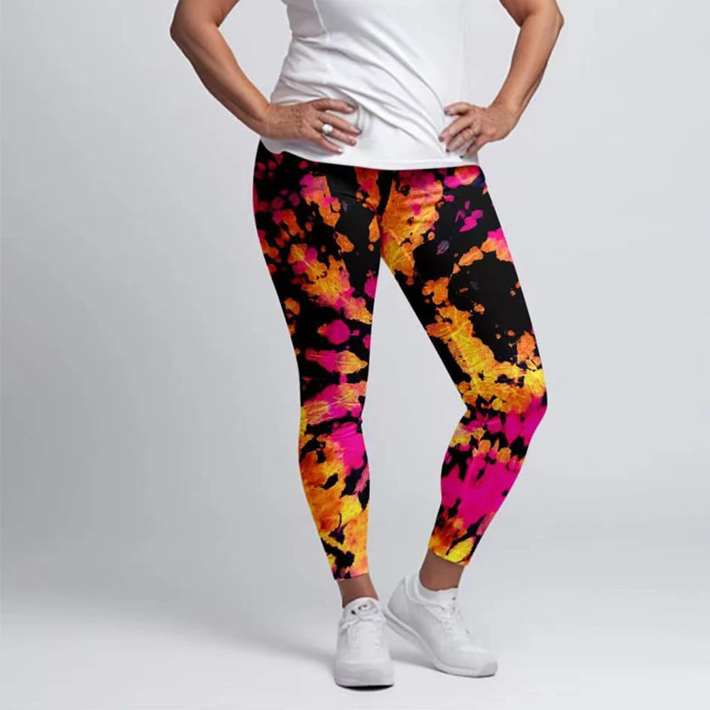 LETSFIND High Quality Fashion Fitness Leggings High Waist 3D Flowers Pattern Digital Print Sexy Casual Trousers Woman's Leggings