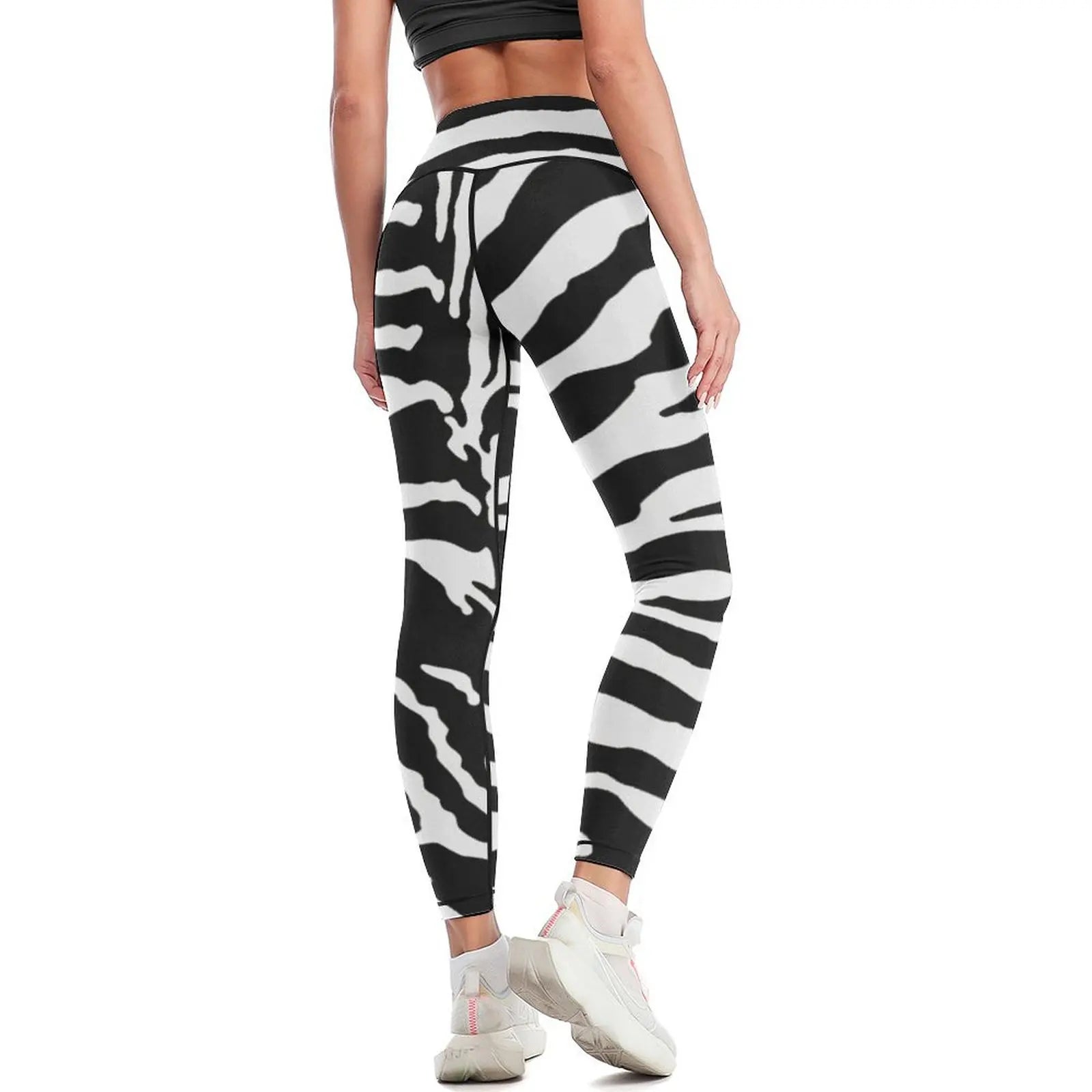 Zebra Skin Camouflage Black and White Pattern Leggings Women's tights Legging sexy woman Womens Leggings