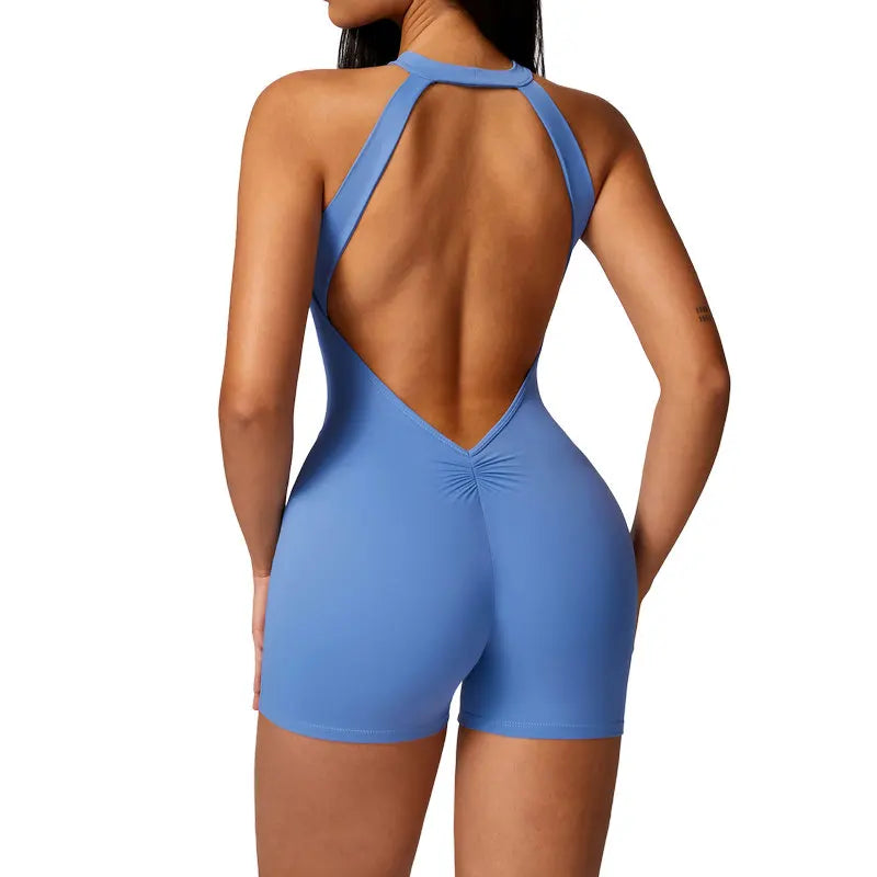 Backless One-Piece Suit Sports Jumpsuit Women Gym Halter Rompers Fitness Yoga Suit Women Overalls Woman Workout Bodysuit Lady