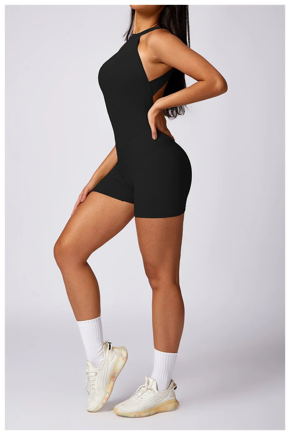 Backless One-Piece Suit Sports Jumpsuit Women Gym Halter Rompers Fitness Yoga Suit Women Overalls Woman Workout Bodysuit Lady