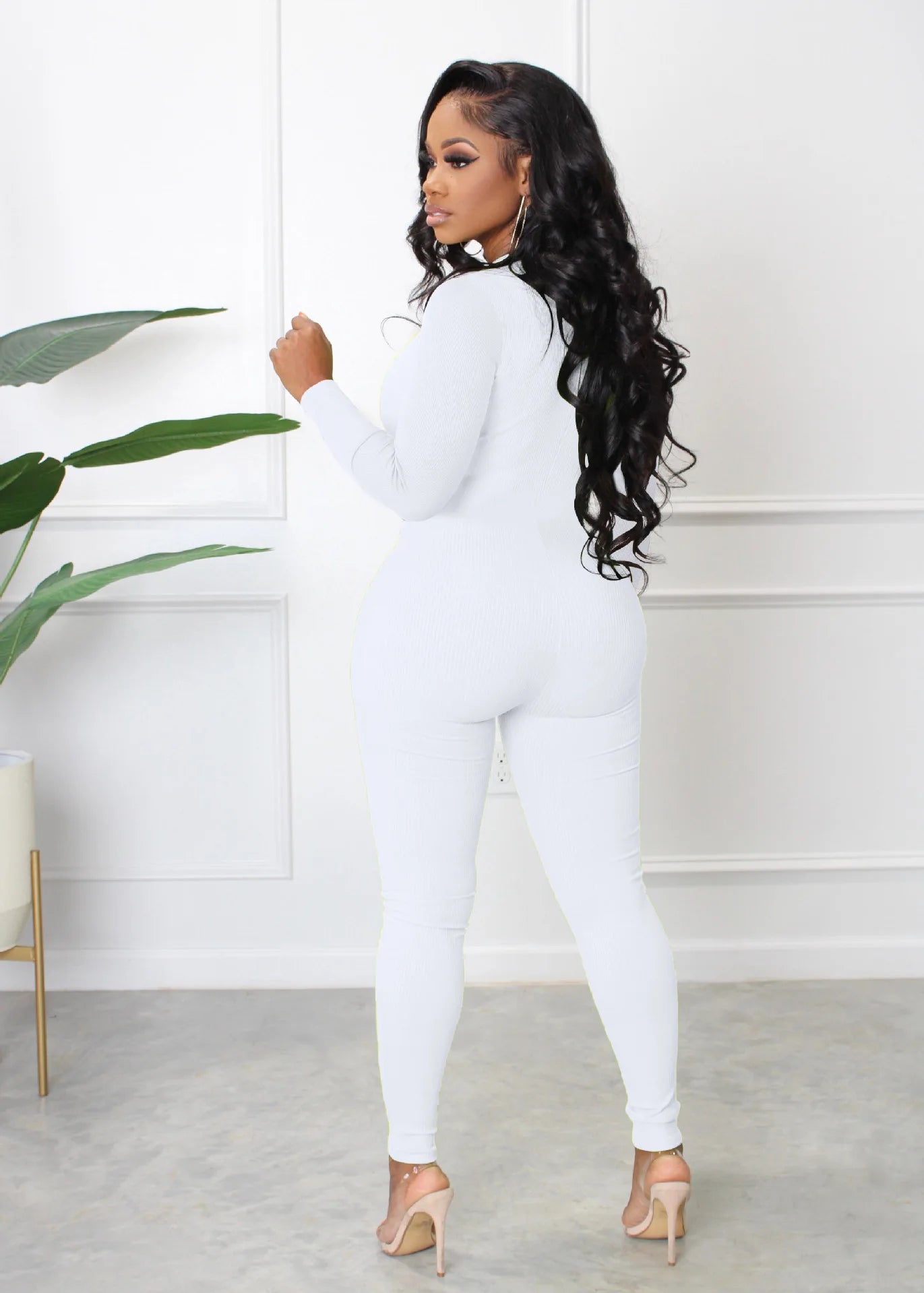 M3112 Women's Jumpsuits Bodysuit Zipper Long Sleeved Yoga Set Suit Gym Push Up Workout Clothes Fitness Sportswear Tracksuit