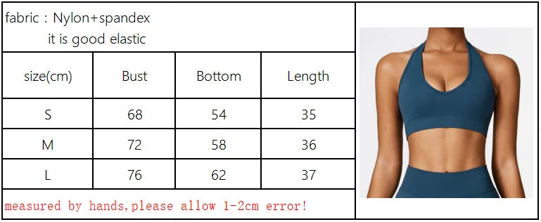 Women V Back Leggings Sets Gym Outfit Fitness Halter Bras leggins Outdoor Yoga Pants Push Up Tights Sports Suits Nylon