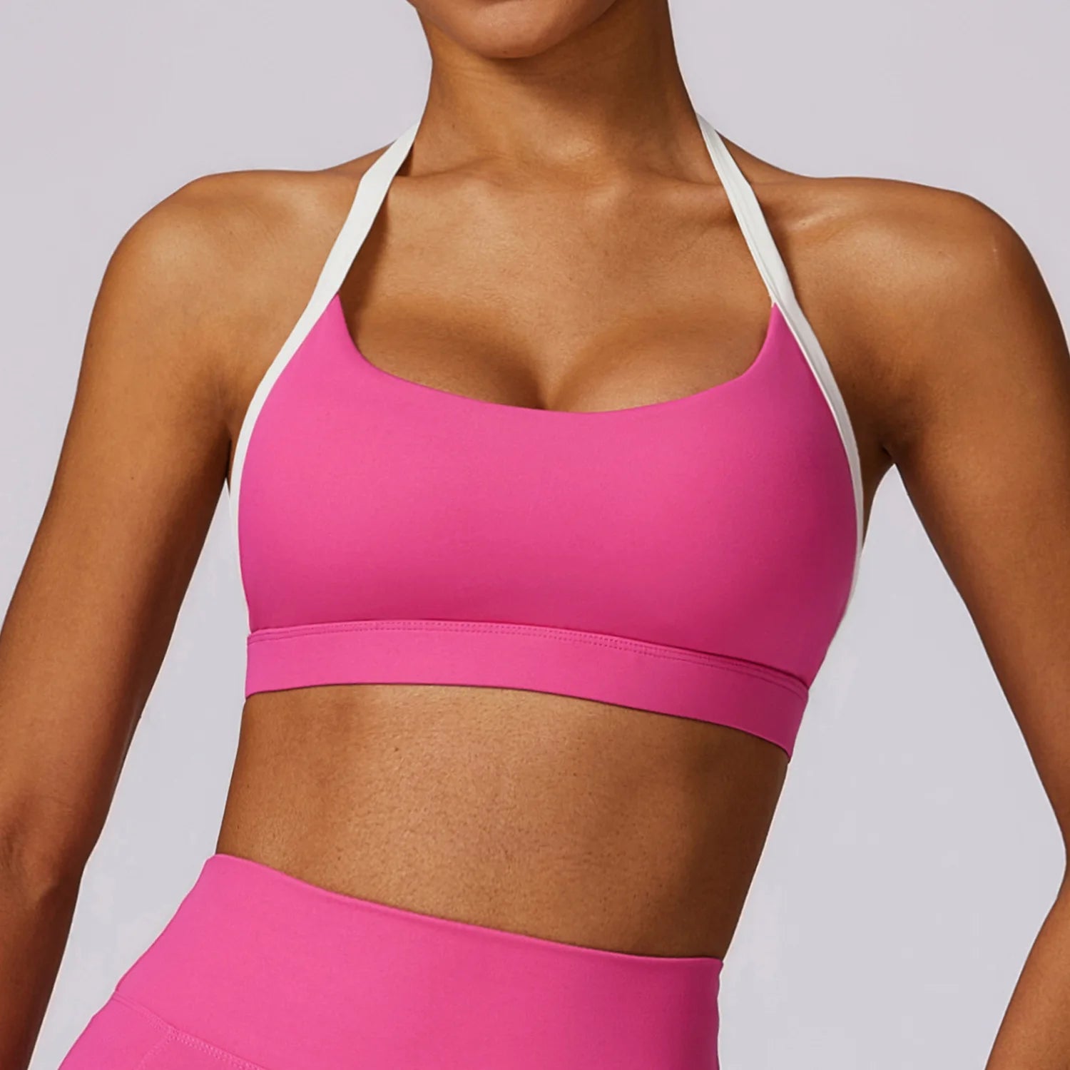 Hanging Neck Shock Absorbing Backless Yoga Suit Bra Quick Drying Sports Bra High Intensity Running and Fitness Vest 8605