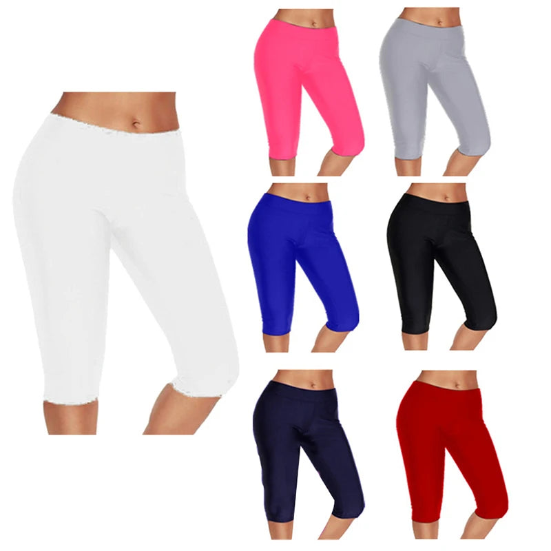 High Waist Push Up Fitness Leggings Crop Wide Waistband Cycling Short Leggings Workout Jogging For Women Training Leggings