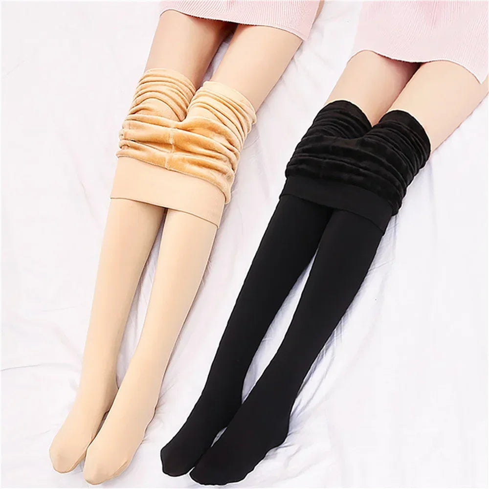 Polar Skin Sock Pantyhose Thick Winter Effect Translucent Tights Velvet Pants Thermal Leggings Stockings Plush Pantys Warm