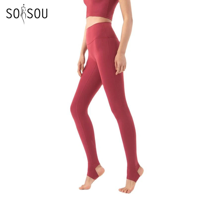 SOISOU Leggings Women's Pants Gym Fitness Yoga Pants Breathable Sports Tights Women Stirrup Leggings pantalones de mujer