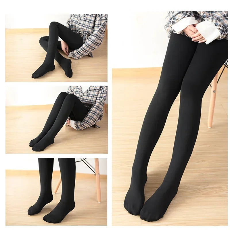 Polar Skin Sock Pantyhose Thick Winter Effect Translucent Tights Velvet Pants Thermal Leggings Stockings Plush Pantys Warm