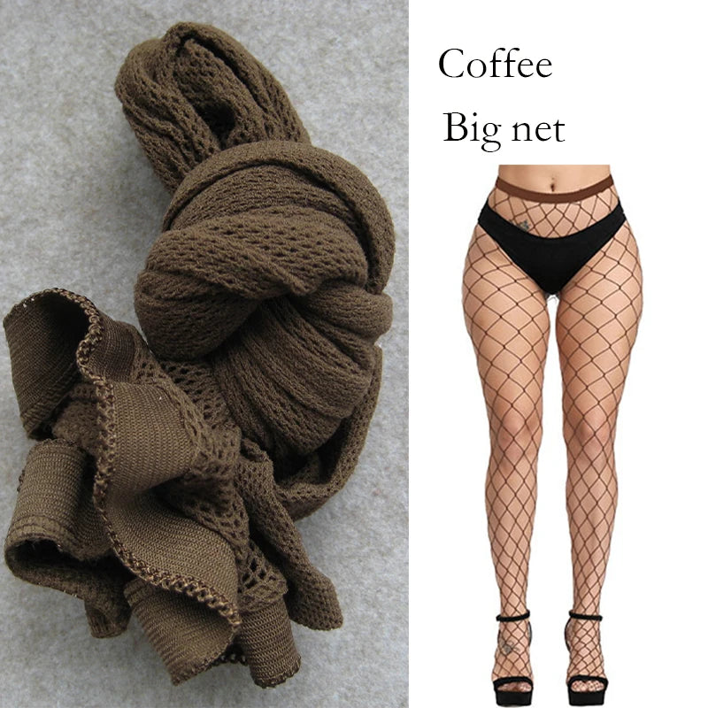 Sexy Fishnet Stocking Women Fish Net Pantyhose Leggings Mesh Hollowed Tights Gyaru Skin Thigh High Socks Winter Warm Hosiery