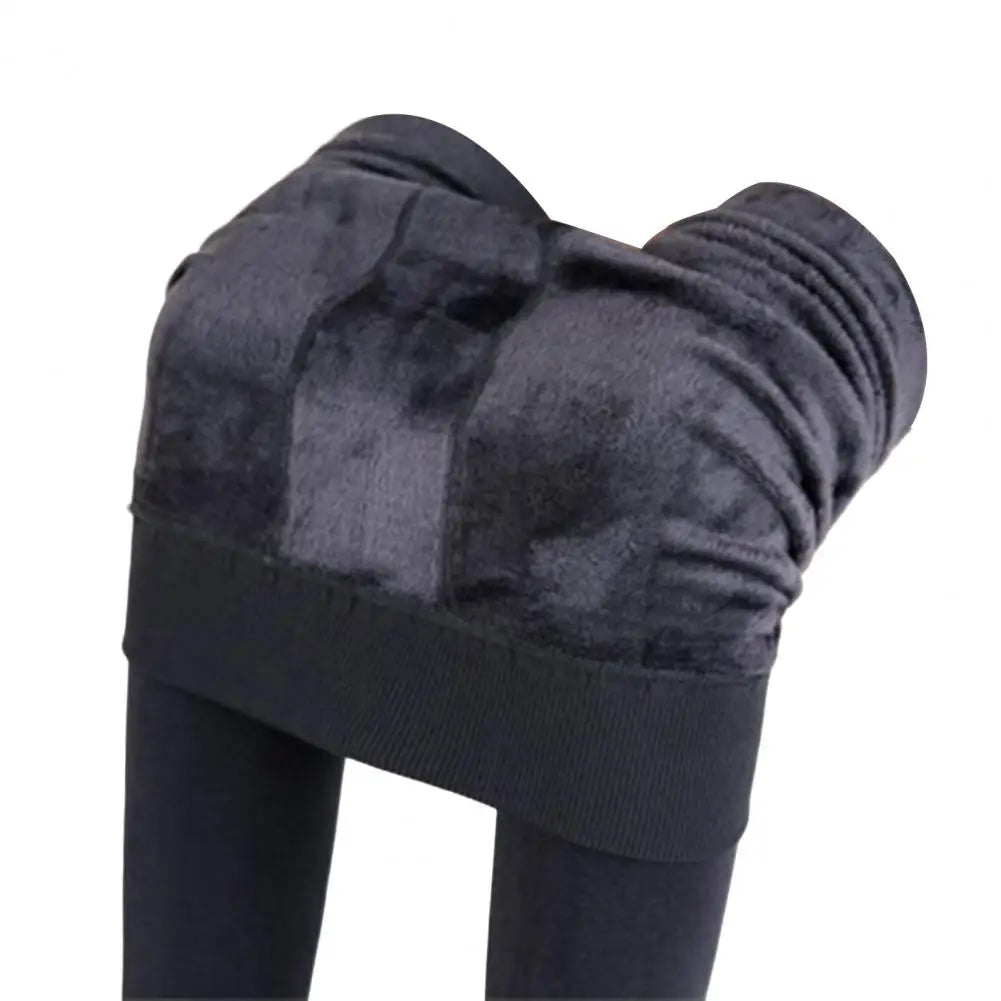 Warm Leggings High Waist Thickened Women Leggings Autumn Winter Women Velvet Lining Warm Stirrup Leggings For Cold Weather