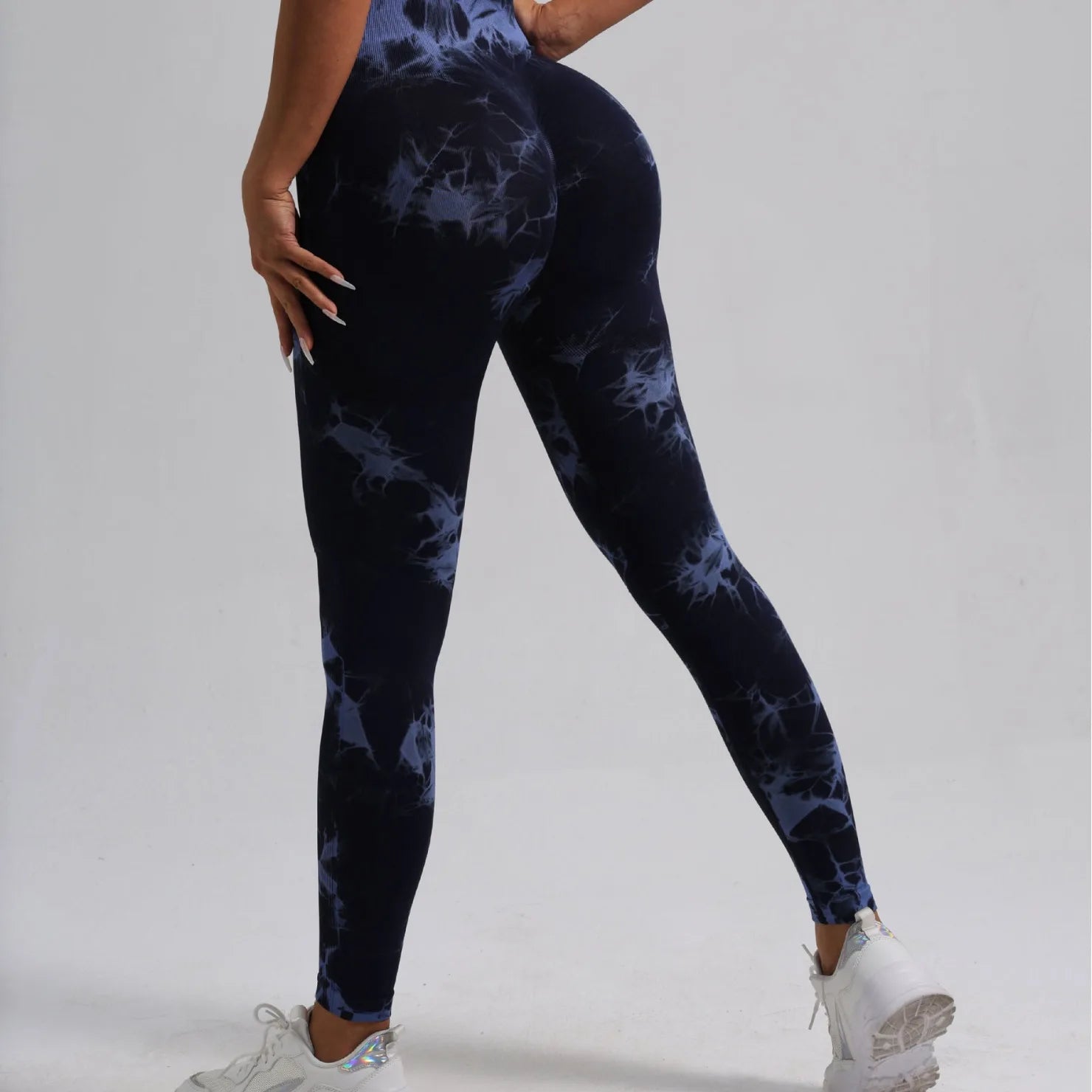 Women Seamless Tie Dye Yoga Leggings High Waist Fitness Sexy Fashion Leggings Exercise Running Lifting Buttocks Cycling Leggings