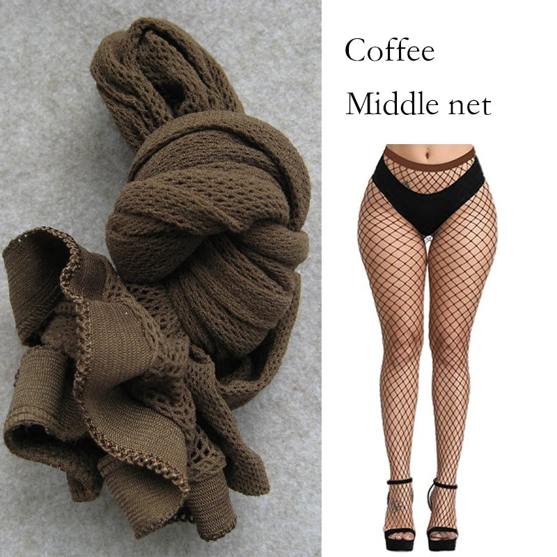 Sexy Fishnet Stocking Women Fish Net Pantyhose Leggings Mesh Hollowed Tights Gyaru Skin Thigh High Socks Winter Warm Hosiery