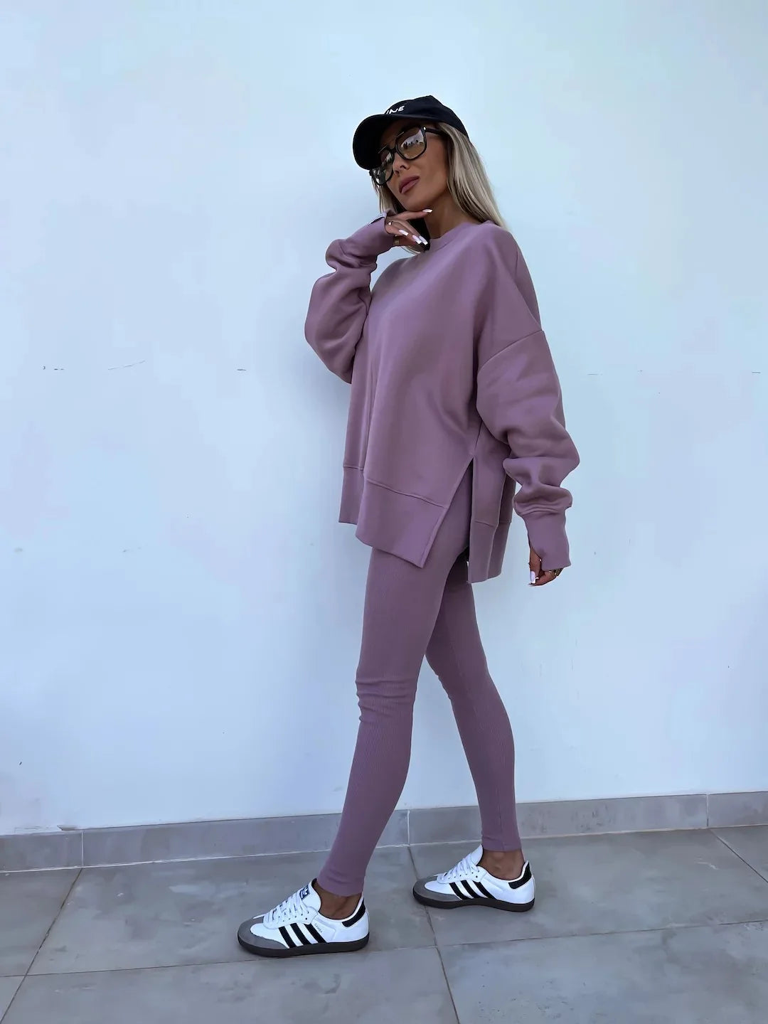 Women Tracksuit Sports Two Piece Set Casual Oversized Sweatshirts And Jogger Pants Set Fleece Sports Suits Workout Outfits Set