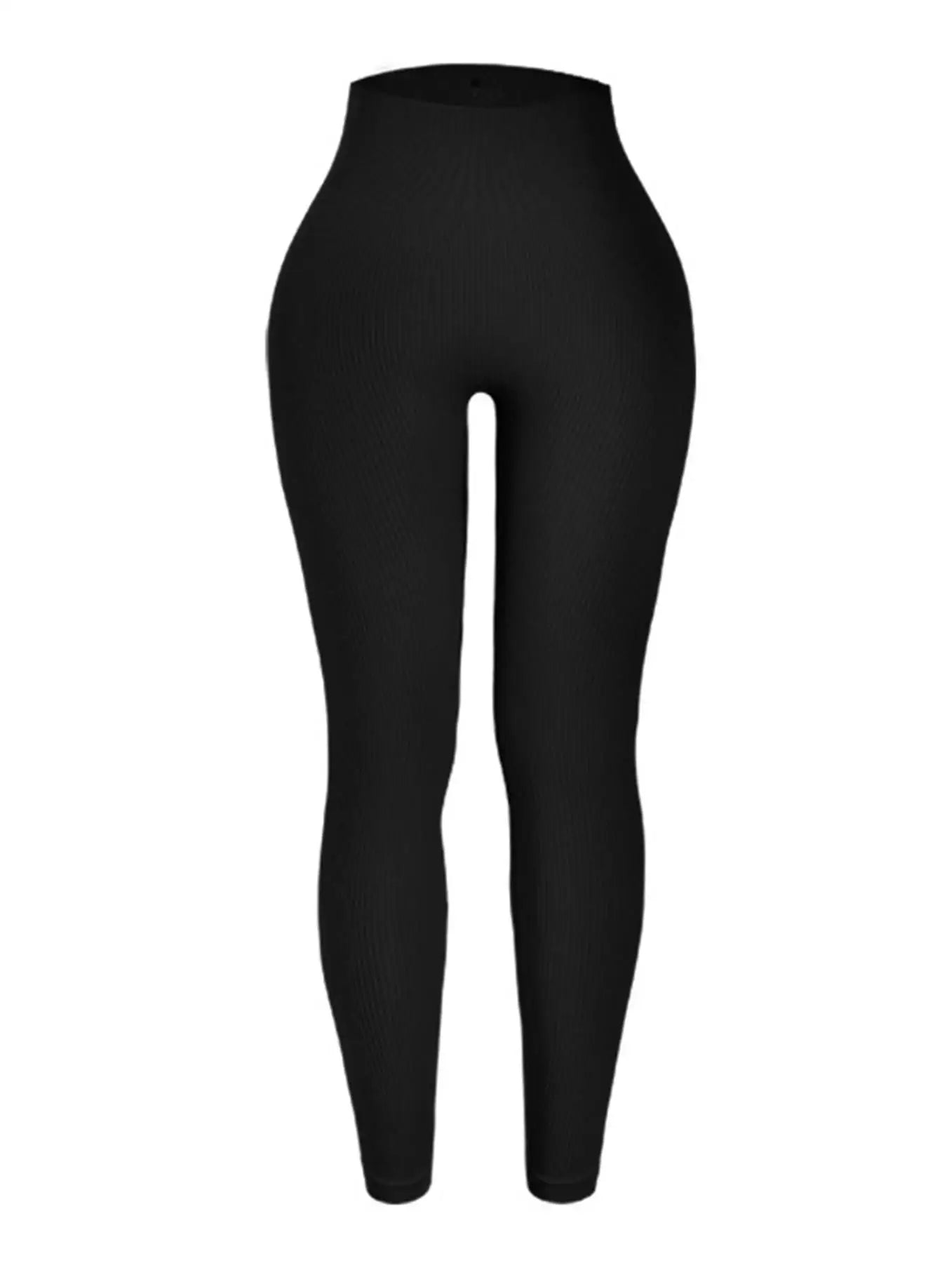 Ribbed Yoga Pants For Women High Waisted Gym Sport Leggings Seamless Female Fitness Legging Tummy Control Training Tights Ribbed