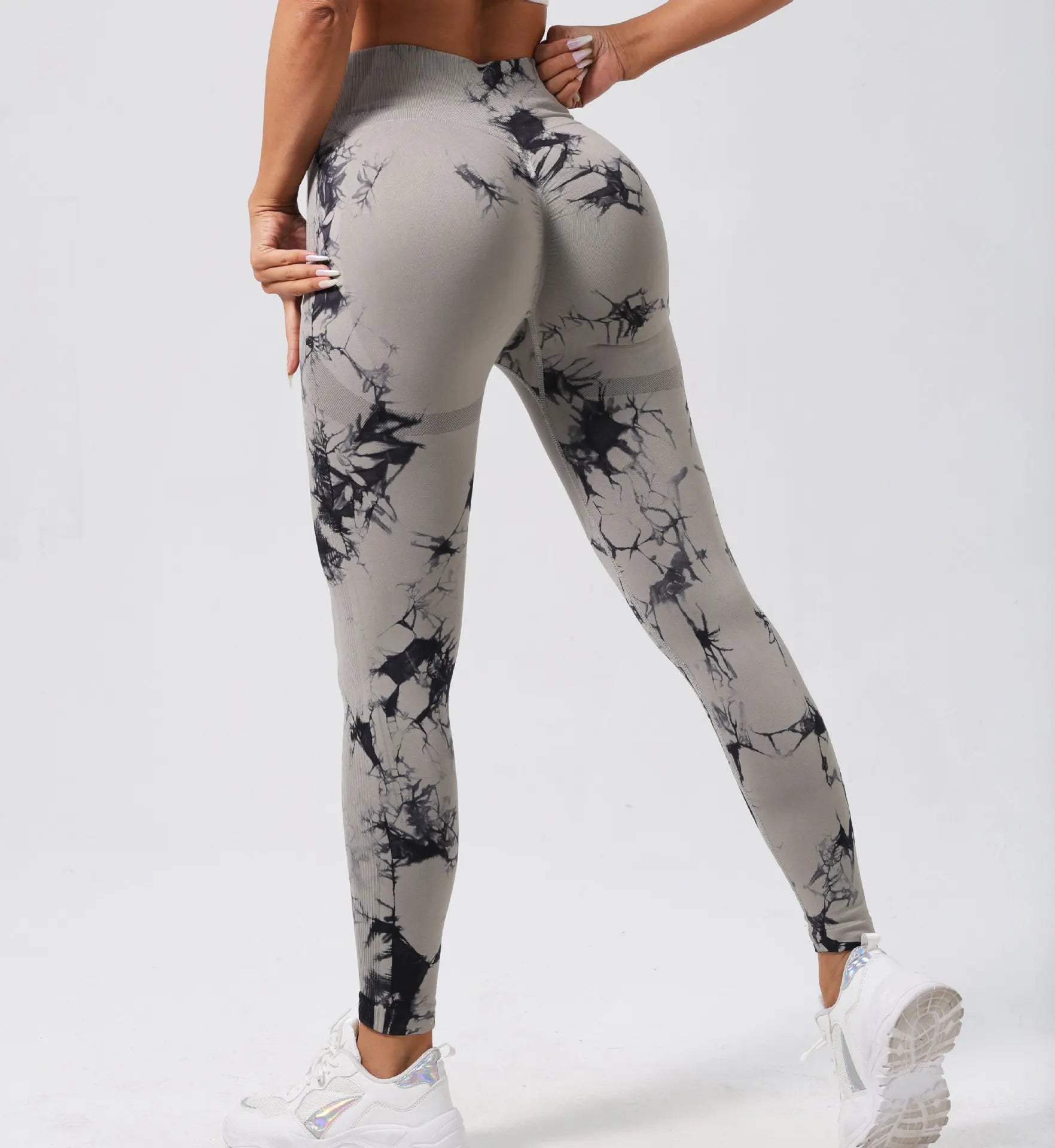 Women Seamless Tie Dye Yoga Leggings High Waist Fitness Sexy Fashion Leggings Exercise Running Lifting Buttocks Cycling Leggings