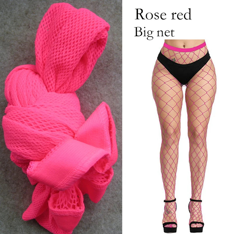 Sexy Fishnet Stocking Women Fish Net Pantyhose Leggings Mesh Hollowed Tights Gyaru Skin Thigh High Socks Winter Warm Hosiery