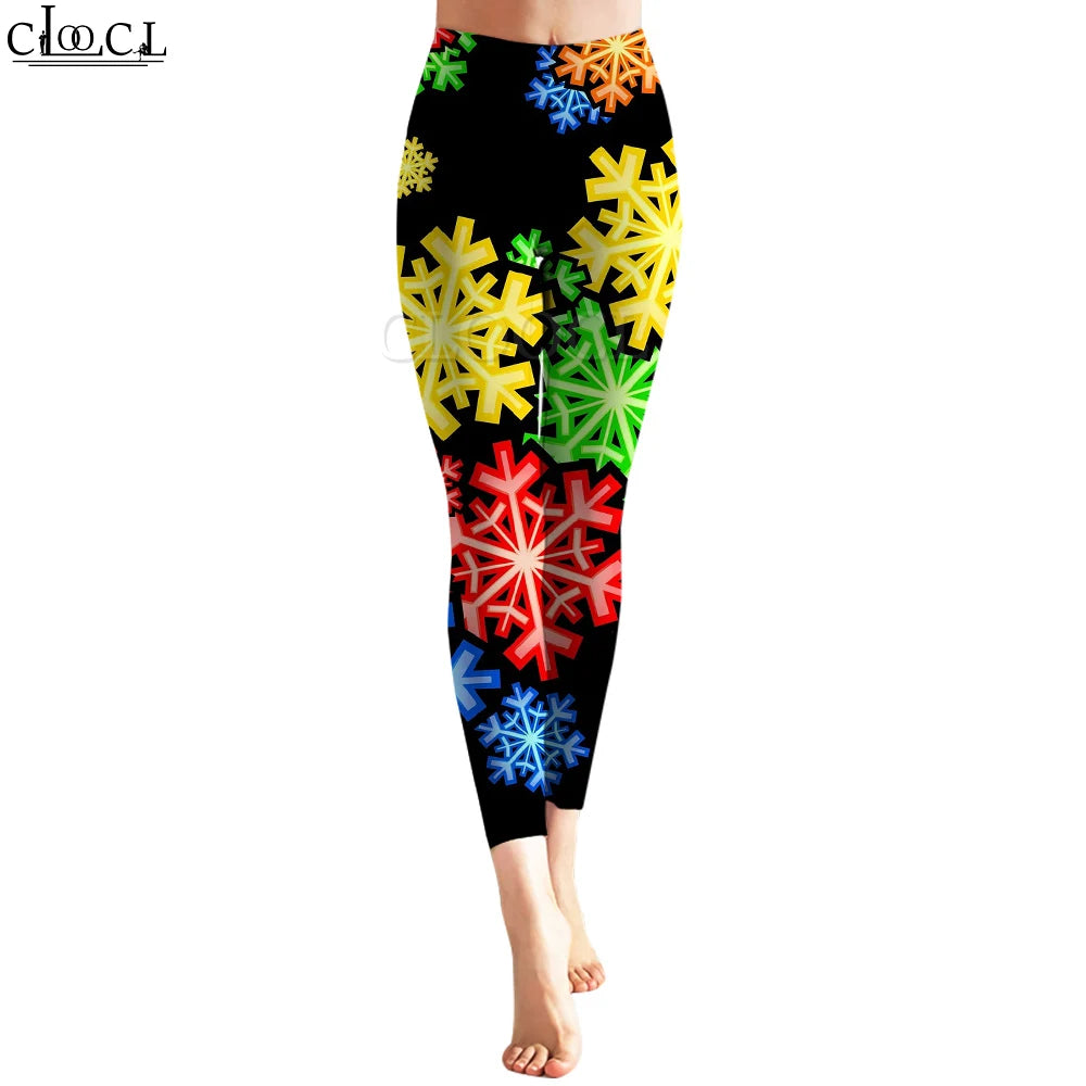 CLOOCL Women Yoga Pants Leggings Tight Trousers Tricolor Curve Pattern Print Sexy Sportswear Y2k Disco Leggings New 2022