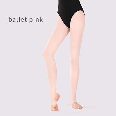 Girls Women 60D Stirrup Tights Highly Elastic Dance Pantyhose Leggings Seamless Pantyhose Gymnastic Dance Tights