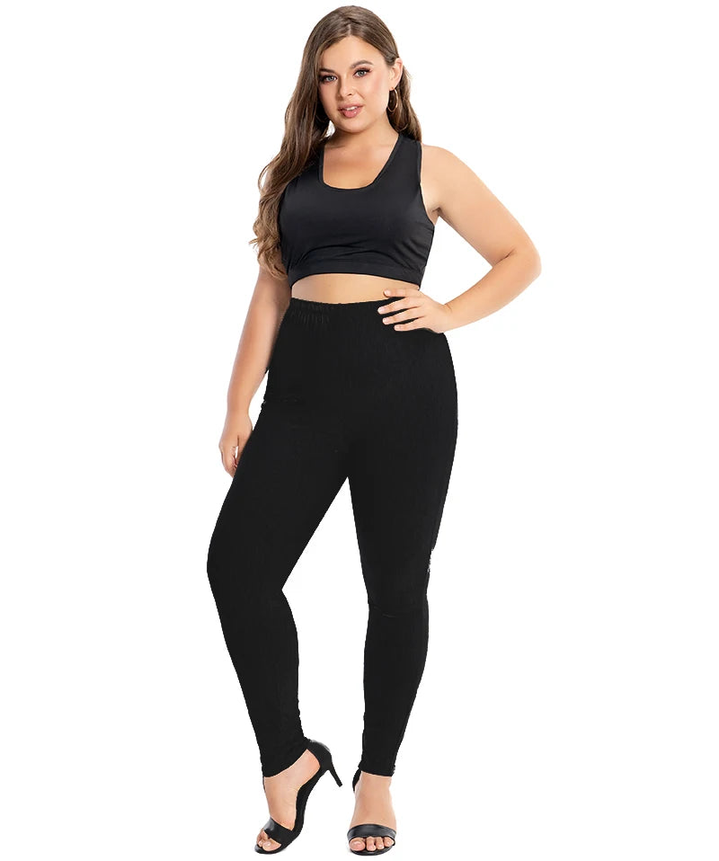 Plus Size Leggings For Women Modal Cotton Stretch Elastic Solid Sheer Femme Legin Mujer Pants US 5XL 4XL XXXL XXL XL L