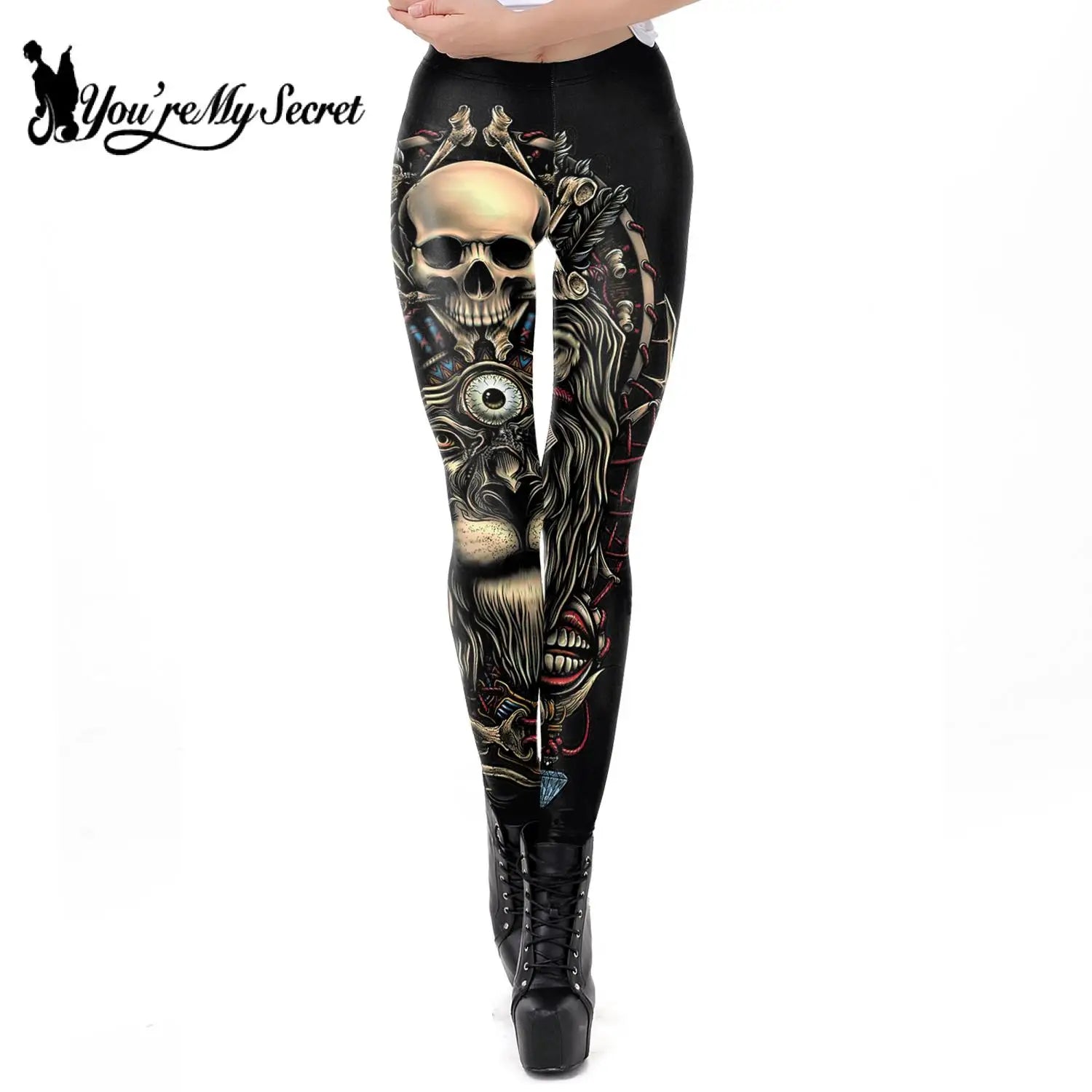 [You're My Secret] 2024 New Camouflage Legging Women Low Waist Sexy Pencil Pants Fashion 3D Printed  Elastic Leggin Wholesale