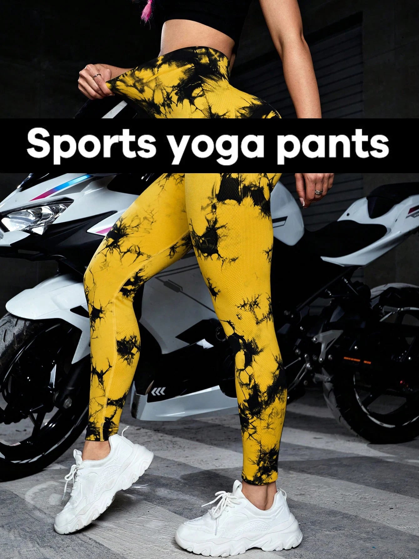 Woma Yoga Trendy Tie Dye Yoga Tights Seamless High Stretch Tummy Control Gym Leggings Seamless Tie Dye Leggings 2023 New