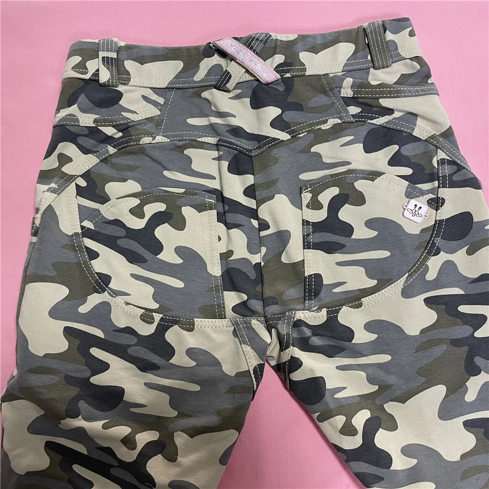 Shascullfites Camouflage Leggings for Women Casual Leggings for Fitness Push-up and Butt Lift Silicone Shapewear